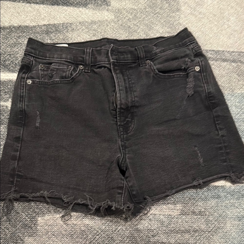 Women's Black Denim Shorts